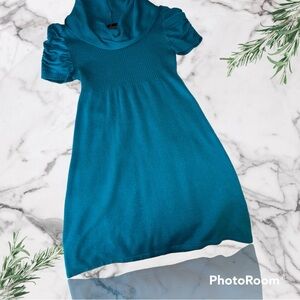 Takeout Teal Cowl Neck Sweater Dress Junior Size Medium Like New
